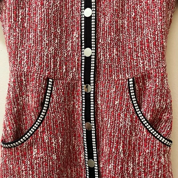 Maje Renati Tweed Dress in Rouje, FR Size 36 (US S) - Picture 10 of 16